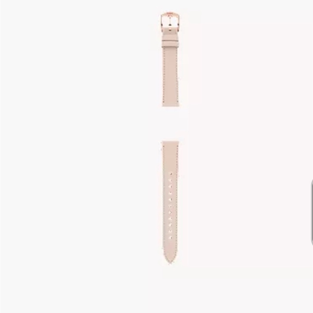 NEW Fossil Light Grey Leather Watch Band with Silver accents